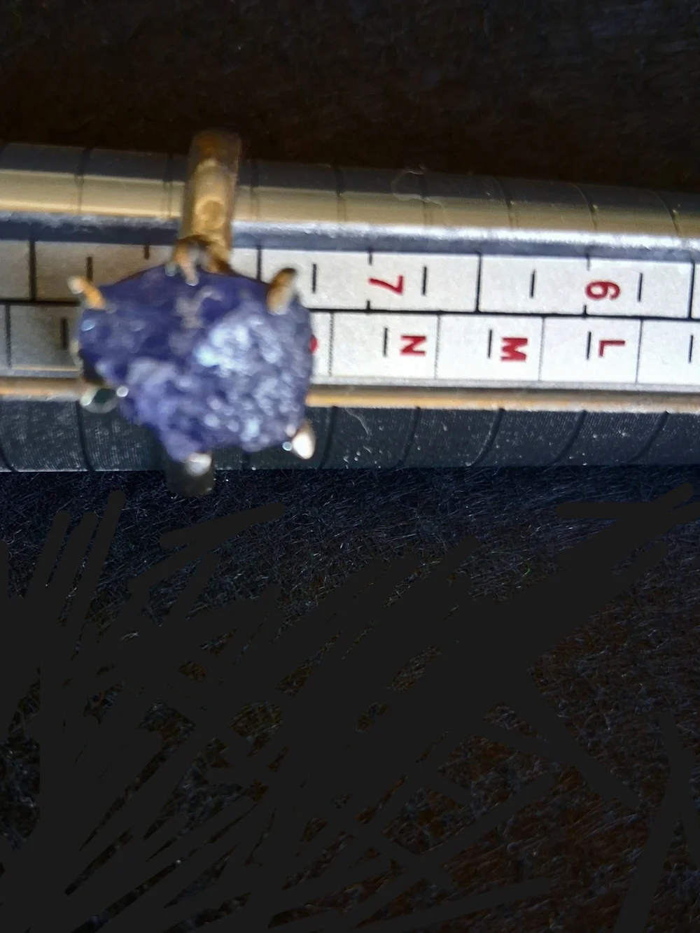 925 Sterling Silver Ring w/Lavender-Blue Tanzanite Stone - Sz 8